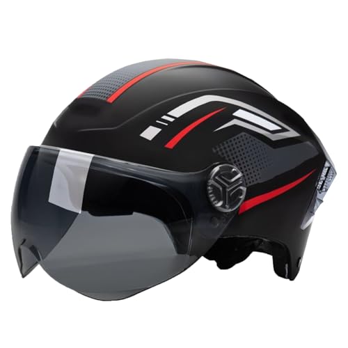 Casco de moto vintage ECE con visera ajustable de diseño jet universal 2