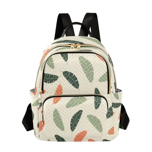 Sac à dos matelassé feuilles tropicales pour soulager vos épaules avec style
