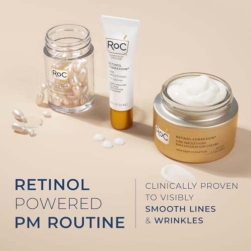 RoC Retinol Correxion Line Smoothing Eye Cream + Retinol Serum Capsules For Night + Max Hydration Crème With Hyaluronic Acid For Day, Skin Care Routine for Women and Men - image 6