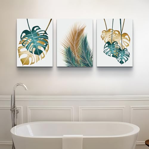 DZRWUBHS Large Framed Wall Art For Living Room Abstract Wall Decoration Art For Bedroom Kitchen Decor Leaves Wall Painting Modern Wall Pictures Artwork Office Canvas Prints Dining Room Home Decor