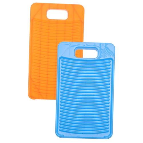 PAMINGONO 2個 搓衣板洗濯板 滑り止めプラスチック製 抗菌耐久 洗濯物用衣類洗浄ボード ハンガー収納可能 家用旅行用衣類クリーニングツール