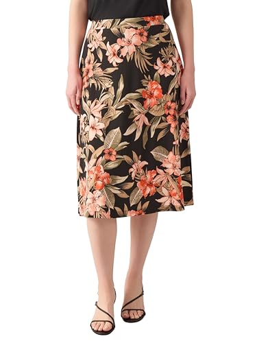 Kasper Women's Floral Printed Matte Jersey Midi Skirt