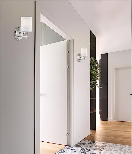 Image of Kira Home Phoebe 8 inch Modern Industrial Wall Sconce for Bathroom Vanity, Pack of 2