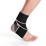 Achiou Ankle Support Brace for Women & Men, Adjustable Compression Ankle Braces for Sports Protection, Foot Brace for Sprained, Plantar Fasciitis, Tendinitis, Ankle Wrap One Size