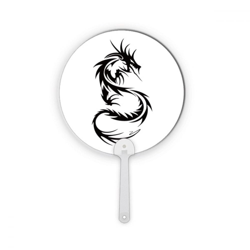 Éventail rond portable dragon pour rester au frais durant vos réceptions et soirées d'été