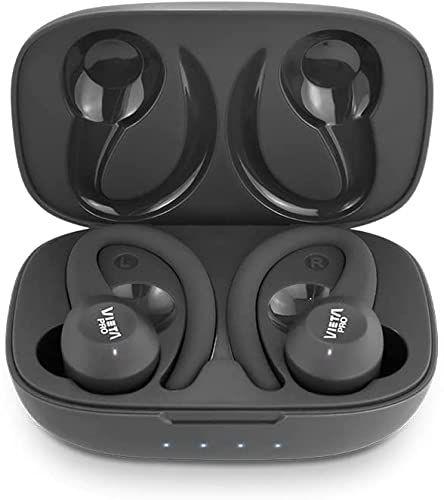 Vieta Pro Auricular True Wireless Match, Bluetooth, micrófono Integrado, botón utra Bass, Resistencia al Agua IPX7, Gancho Deportivo y hasta 30 Horas de autonomía. Acabado en Color Negro Cover