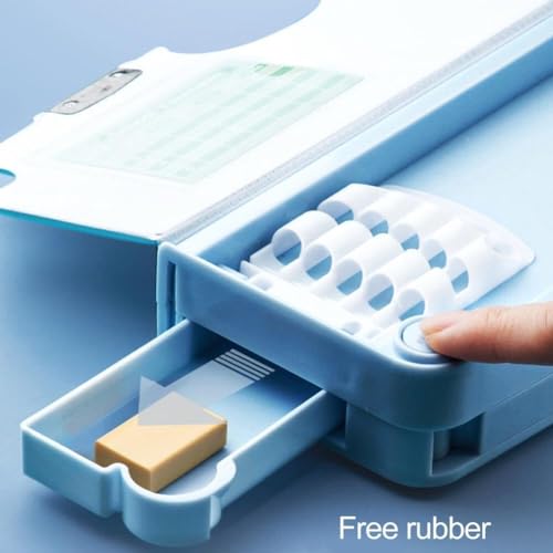 Image of Multifunctional Cute School Pencil Box for Boy, Space Compass Box for Boys, Pencil Boxe for Kids with Inbuilt Scissor, Ruler, Eraser and Sharpener, Magnetic Pencil Box, Best Gifts