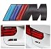 BMW M Power Badge Tri Color, Rear Emblem Car Decal Logo Sticker for BMW 1 3 5 7 Series E30 E36 E46 E34 E39 E60 E65 E38 X1 X3 X5 X6 Z3 Z4 (Black)