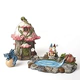 Fairy Garden Gnome Accessories Kit - Hand Painted Miniature Fairy House Dragon Figurine Set of 4...