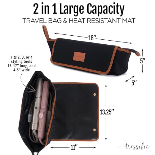 Bolsa de viaje para herramientas de cabello con base resistente al calor miniatura 2
