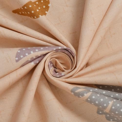Image of 350 TC Premium Heavy Cotton Feel Elastic Fitted Bedsheet Queen Size with 2 Pillow Covers || Double Bed with All Around Elastic (Honey Blossom, Fitted - Double72x72)