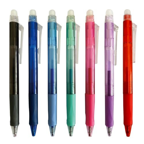 MOZXIRZ Set 7 bolígrafos borrables de gel 0.5mm miniatura 1