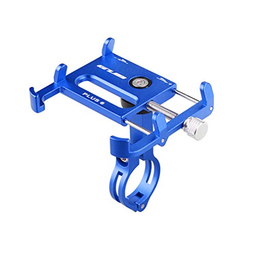 Gub Bicycle & Motorcycle Phone Mount - Aluminum Bike Phone Holder with 360°Rotation Adjustable Handlebar Phone Holder Compatible with iPhone XS XR 8 Plus,Compatible with Samsung S9/S8 (PLUS6 BLUE)