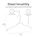 Amazon Basics Slim, Velvet, Non-Slip Shirt Clothes Hangers, Ivory/Beige - Pack of 50, Ivory/Silver