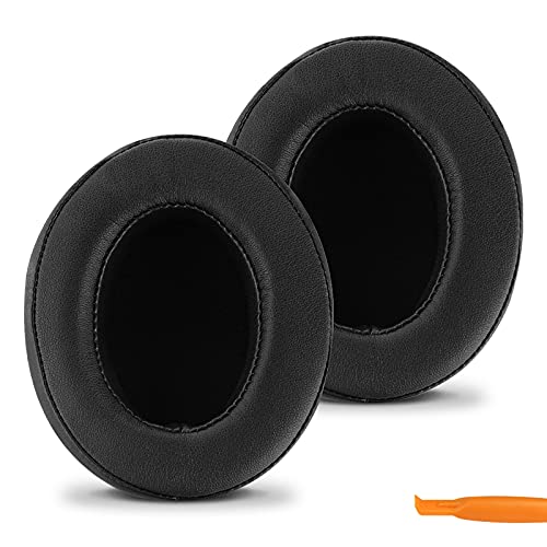 Geekria QuickFit Replacement Ear Pads for Sony Bose Turtle Beach Skullcandy HyperX and Other Large or Mid-Sized Over-Ear Headphones, Repair Parts (Black)