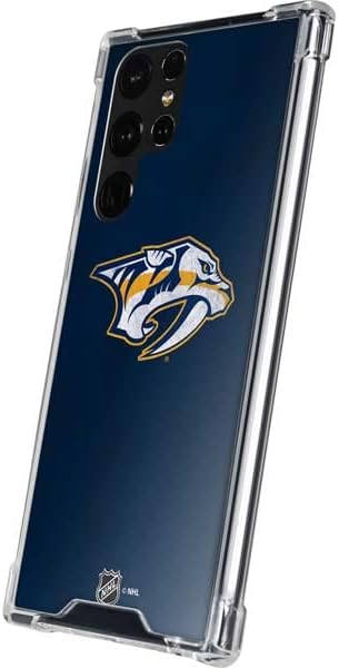 Skinit Clear Phone Case Compatible with Galaxy S22 Ultra - Officially Licensed NHL Nashville Predators Distressed Design