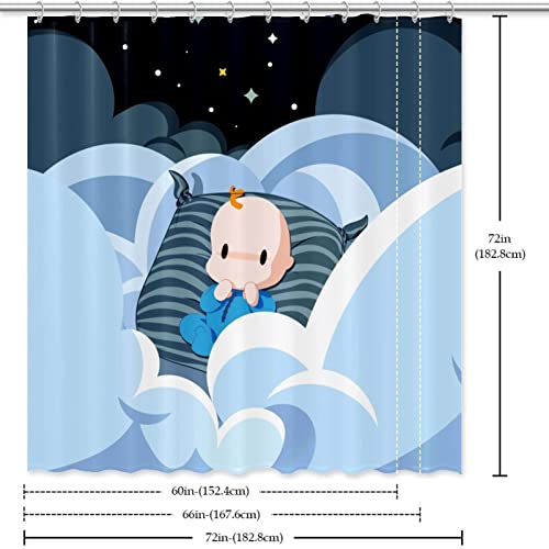 Rideau de douche Baby Angel étanche et résistant à l'eau