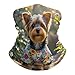 VTCTOASY Yorkie Floral Neck Gaiter Personalized Soft Windproof Face Covers Cozy Winter Neck Warmer Gator Scarfs Multipurpose Fashion Breathable Bandana Face Mask Scarf for Adult
