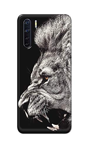 Image of Roaring Lion Hard Back Case Cover for Oppo F15 / Oppo A91 / Oppo F15s / Oppo Reno 3, CPH2001, CPH2021 Back Cover -(J5) VNS2225