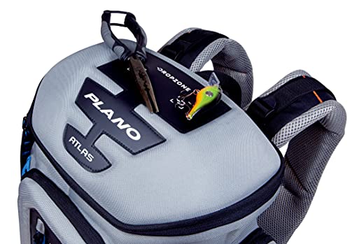 Plano Atlas 3700 Tackle Fishing Backpack, Gray Eva Material, Includes 3 3750 Stowaway Utility Boxes For Worms, Lures, & Baits, Waterproof & Non-Skid Base #TOP4