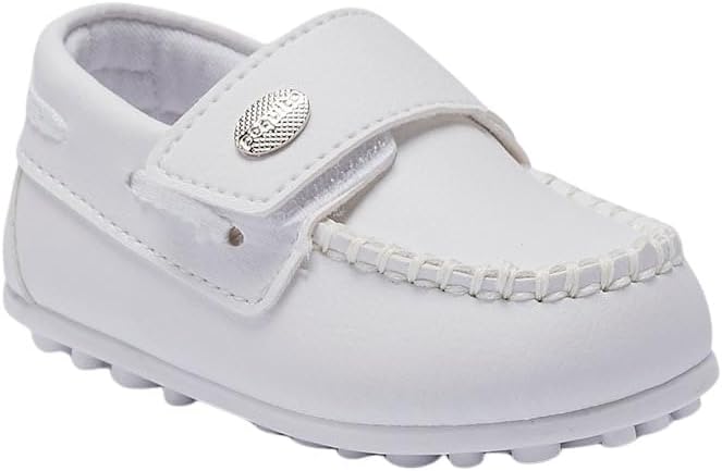Sapato Mocassim Social Infantil Branco Menino Pequito