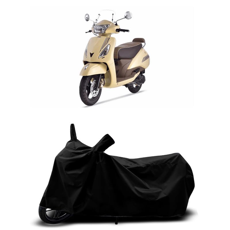 Image of DUFFEL-All Two Wheeler Bike /Scooty Body Cover Used for TVS Jupiter Classic Heat Protectio /Water Resistance /UV-Rays /Birds Dropping /Scratchproof /Dust Proof /Waterproof All Variants [Black]