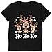 Custom Christmas T-Shirt – Deer “Ho Ho Ho” Design – Personalized Back Name – Handmade Holiday Tee in Multiple Sizes & Colors
