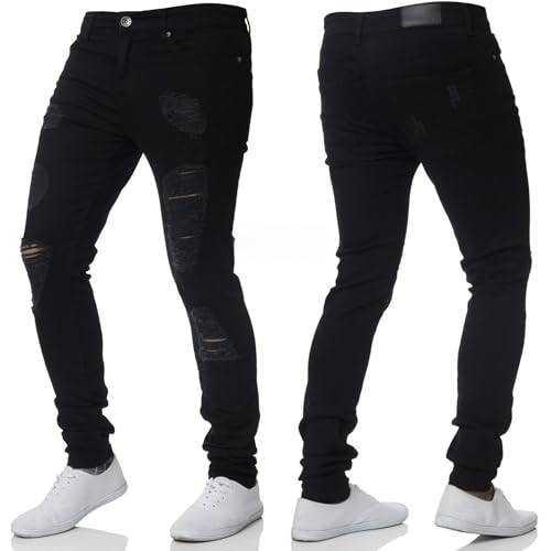 Mens Button High-Rise Skinny Jean Pull On High Rise Jean Standard Slim Fit and Tight Denim Pants3