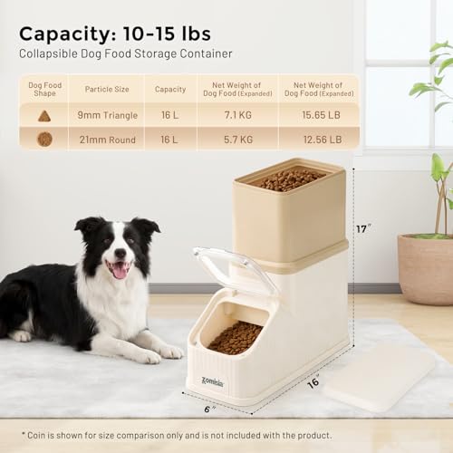 ZOMISIA 15lbs First-in, First-out Dog Food Storage Container by ZOMISIA - Used condition - Image 4