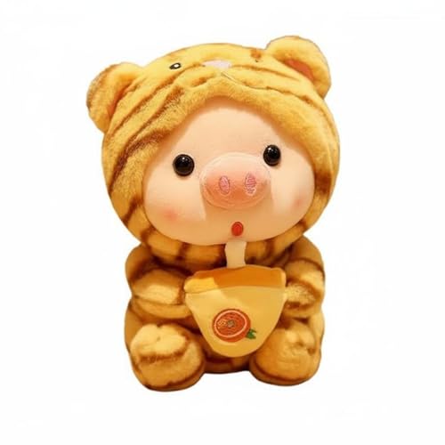Peluche Piglet réconfortante poupée douce déguisée en tigre