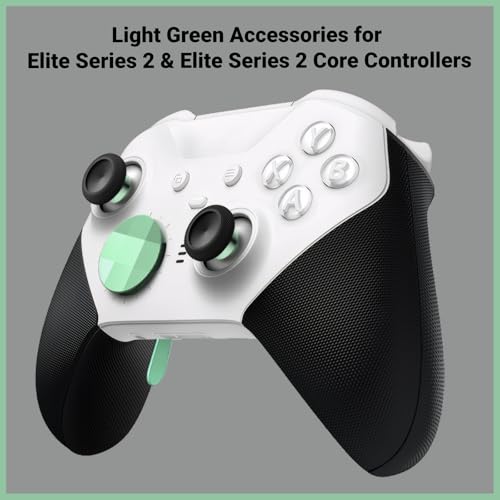 Image of Elite Series 2 Gaming Controller Accessories Kit with Thumbsticks, D-Pads, Paddles, Trigger Buttons for Xbox Elite Series 2 Core (Green)