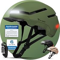 MIVELO – MIVELO Fahrradhelm Damen Herren Erwachsene mit Licht inkl. H