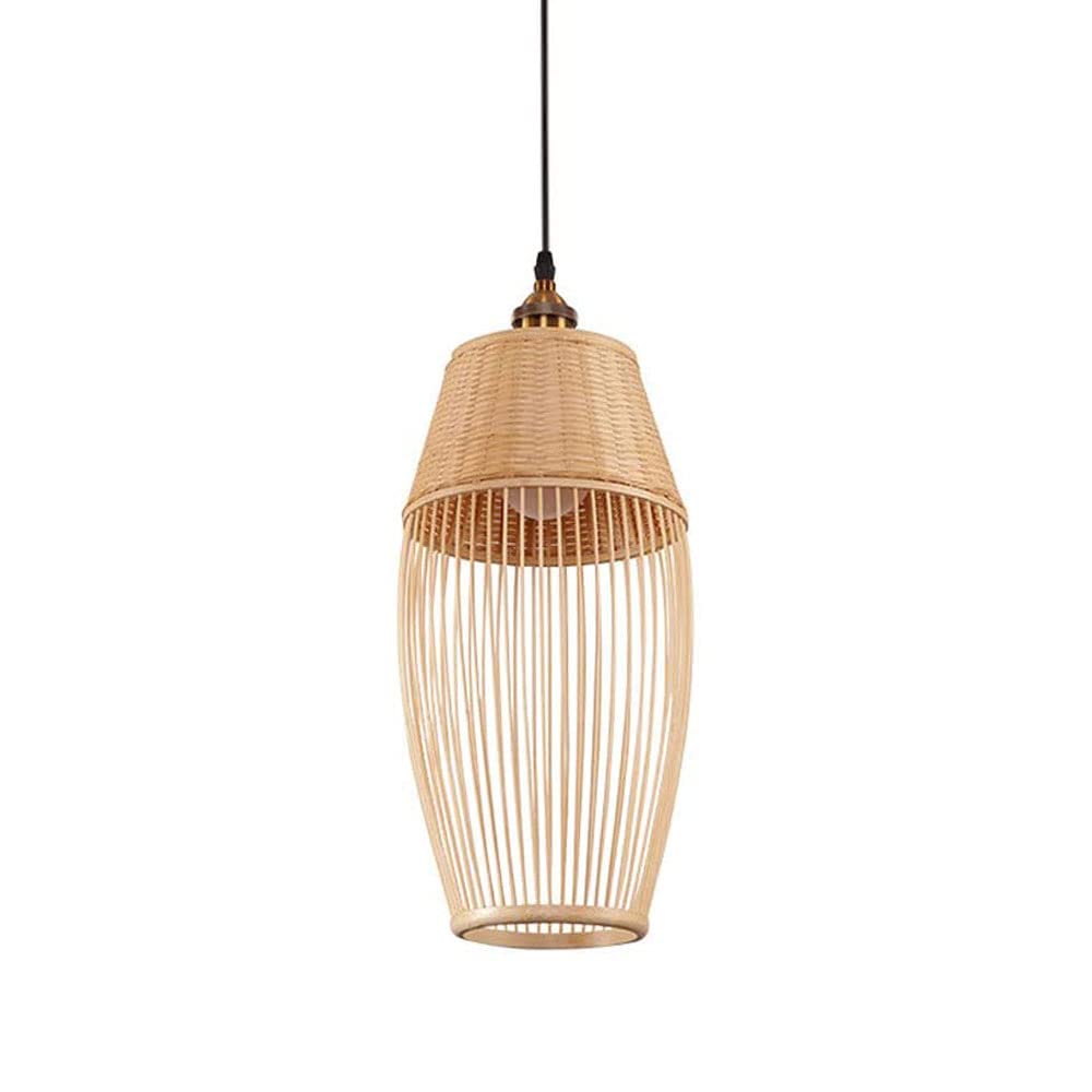 Suspension bambou style chinois E27 tête simple câble réglable