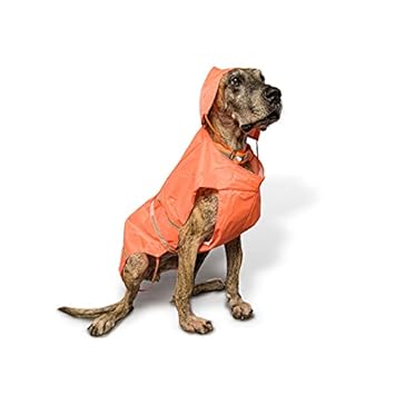 PetWale Reflective Raincoat - Orange (Size : XLarge)