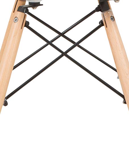 Image of TIED RIBBONS Set of 4 Designer DSW Chair for Home, Living Room, Bed Room, cafe, Office, Accent Chair (Plastic and Wood, Black, 81 cm X 40 cm)