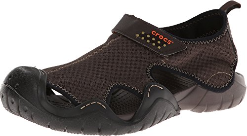 Crocs Men's Swiftwater Sandal,Espresso/Espresso,13 M US