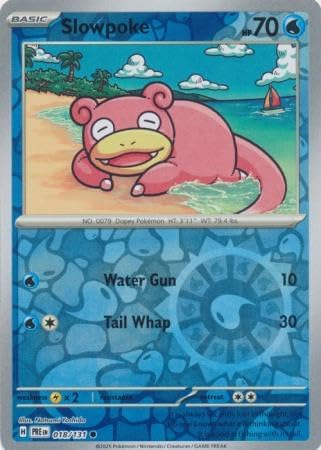Pokemon - Slowpoke 018/131 Prismatic Evolutions – Reverse Foil Single Card