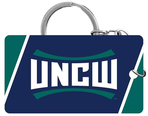 R and R Imports North Carolina Wilmington Seahawks Acrylic Keychain 1.5" x 2.75” Officially Licensed Collegiate Product 2-Pack