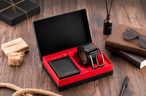 LEGAN Elegance 30030 Personalized Leather Wallet And Belt Set, Anniversary Gift For Him,Engraved Mens Wallet, Dad Birthday Gift,Fathers Day2