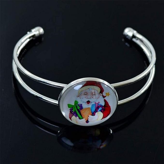 MIAO JIN 6 Pcs 25 mm Adjustable Round Cabochon Bezel Tray Blank Bangle for Crafting DIY Bracelets Making - Image 5