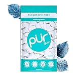 PUR Gum | Sugar Free Chewing Gum | Made with Xylitol | Vegan, Aspartame Free, Gluten Free & Keto Friendly | Natural Wintergreen Flavoured Gum, 55 Pieces (Pack of 1)