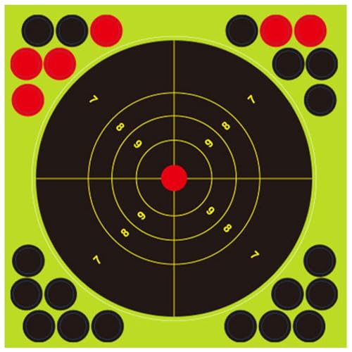 50 Pack 6x6 Inch Splatter Shooting Targets – 5 Inch