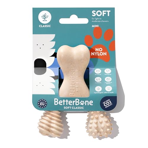 BetterBone - Soft Density - Ideal for Light to Moderate Chewers - All-Natural Nylon-Free Dog Chew Toys - Non-Toxic Promotes Dental Health Splinter-Resistant Sustainably Made