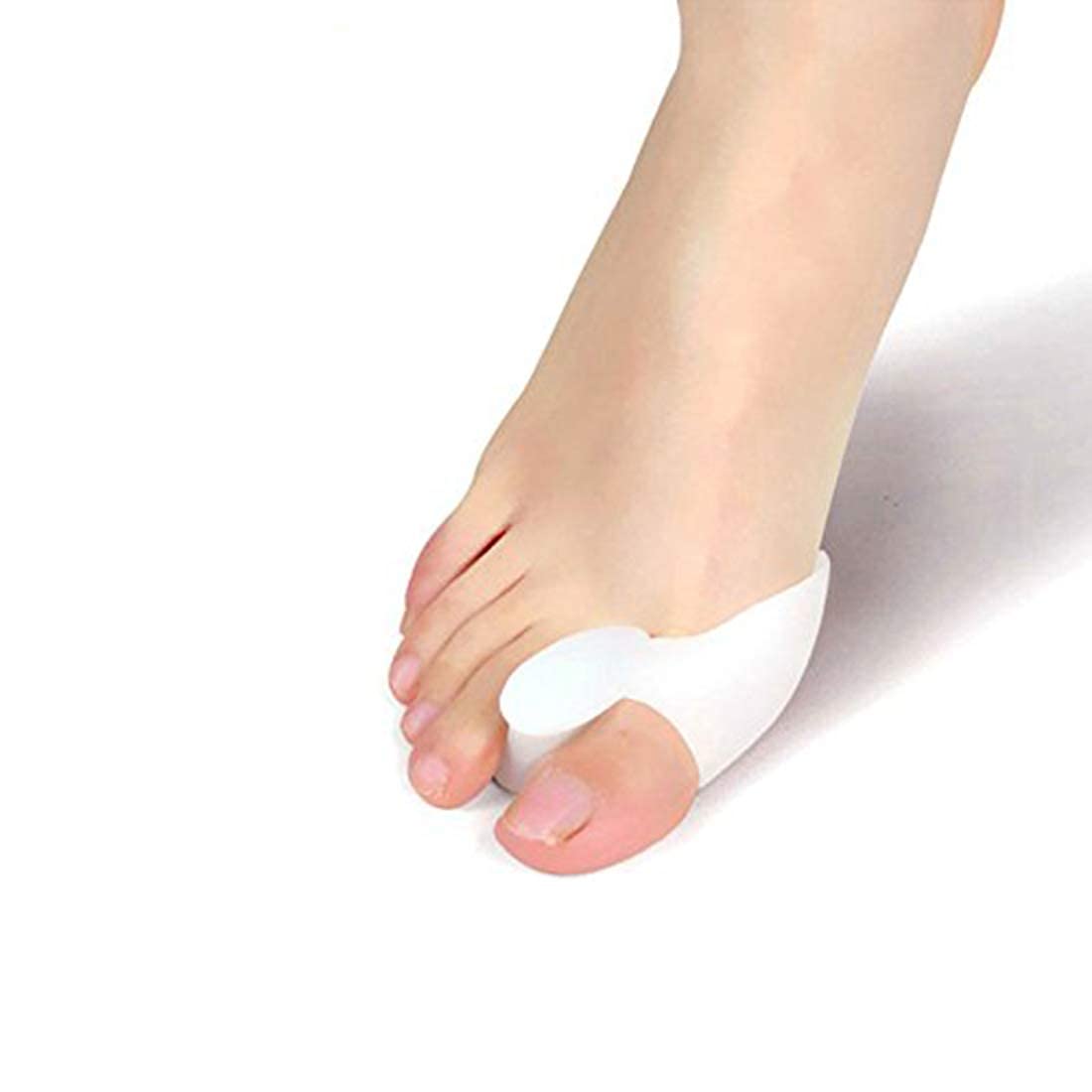 2 Paia di Separatori per Dita dei Piedi, correttori per Dita dei Piedi, Sollievo dall'alluce valgo, Gel di Silicone per Uomini e Donne, Cuscinetti in Gel per Un rapido so