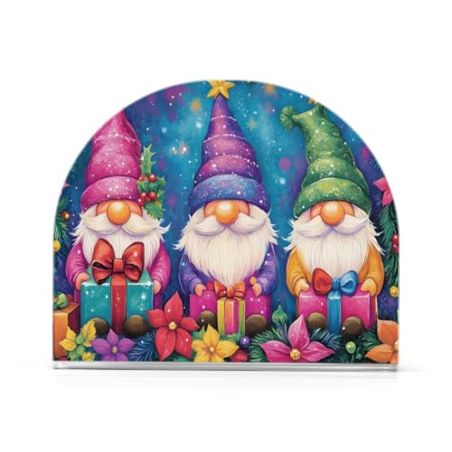 Gnomes (68) Napkin Holder, Acrylic Napkin Holders for Table Cocktail Napkins Dispenser Paper Stand for Home Kitchen Restaurant Bar, 1 Pc