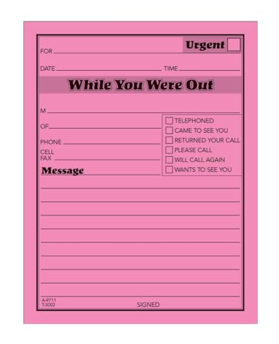 Adams While You were Out Pads, 4.25 x 5.25 Inches, Assorted Neon Colors, 50 Sheets/Pad (6-Pack) (9711NEON) - Image 2