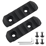 Funver Set mit 2 Picatinny-Schienen, 5 Schlitze, Aluminiumlegierung, Picatinny Montagesockel, für Teleskopspiegel, Taschenlampen, Kabelhalterungen und Griffe