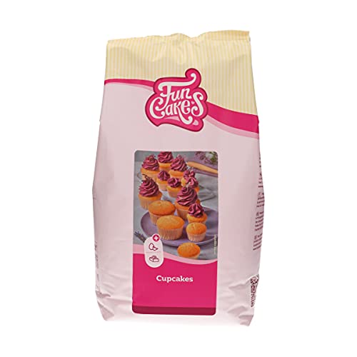 FunCakes Preparado para Cupcakes: Fácil de Usar, Cupcakes Perfectamente Uniformes, Mini Cupcakes o Pasteles, Sabor a Vainilla, Calidad de Pastelería, Halal. 4 Kg. 4000 g