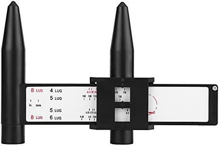 مقياس نمط حافة العجلة ، حافة السيارة حافة بولت نمط قياس الانزلاق أداة PCD Ruler 4 5 6 8 Lug   