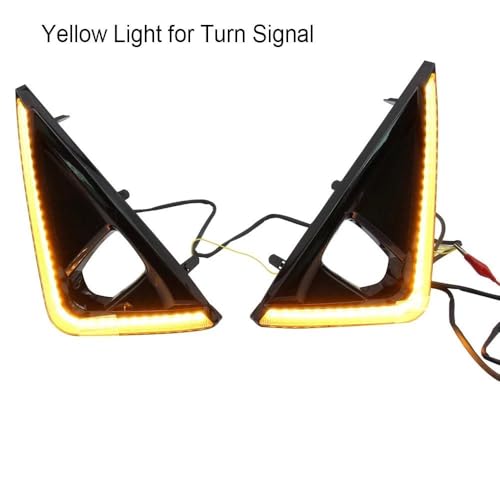 Luces LED diurnas de 12V con intermitente amarillo para Toyota Alphard 2018 3
